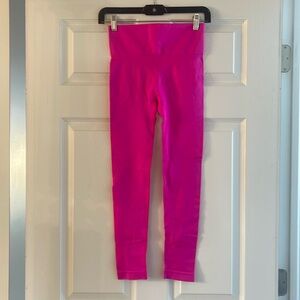 Hot pink stretch, rib pants